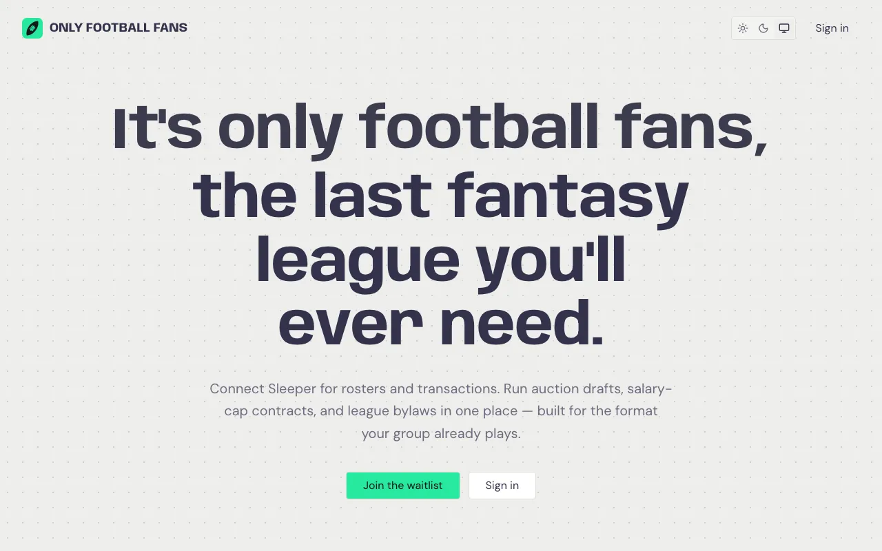 OnlyFootballFans preview